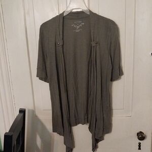 Green Draped Cardigan